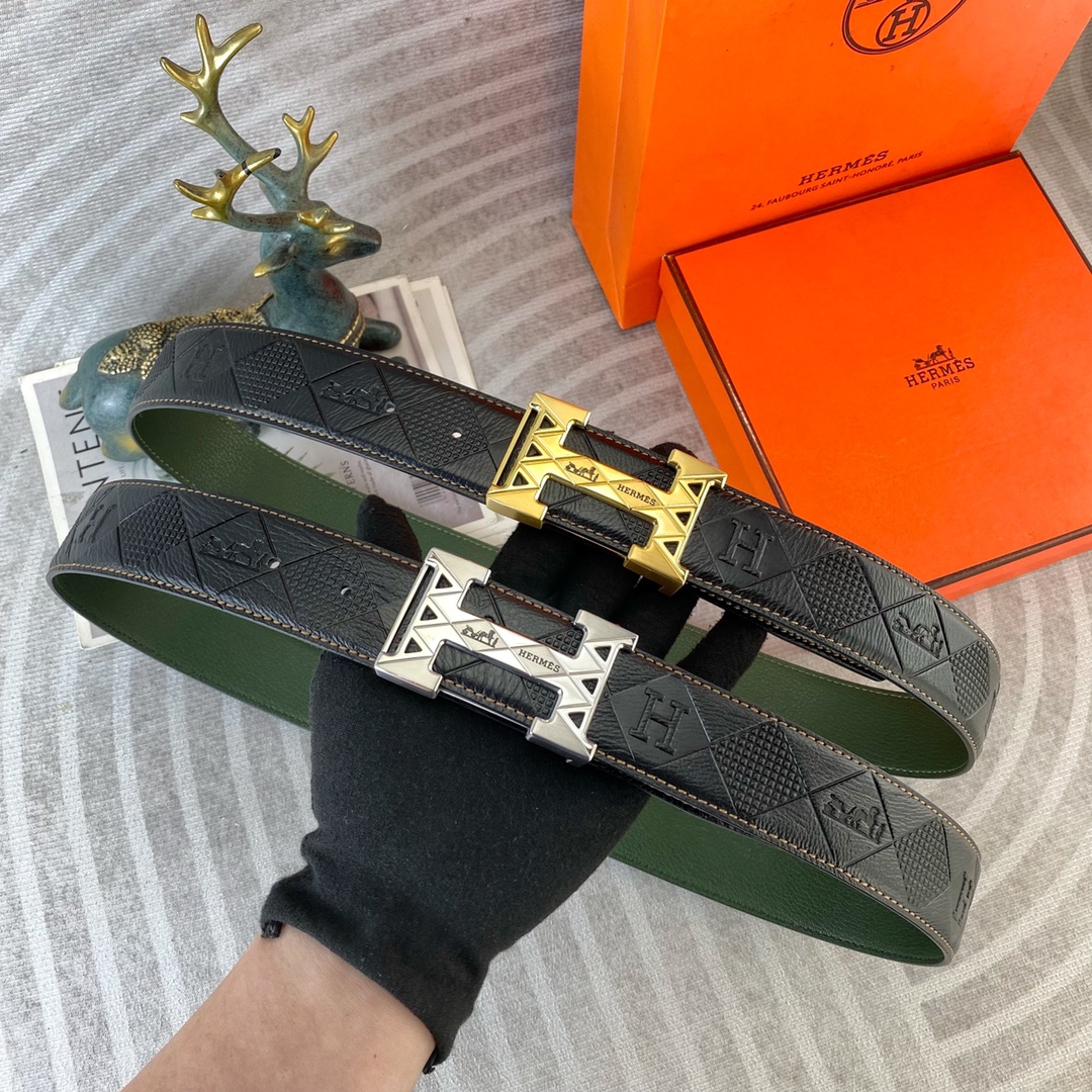 爱马仕💕 特种皮腰带系列 ，原厂五金精品不锈钢扣，手感柔软舒适 宽3.8CM。