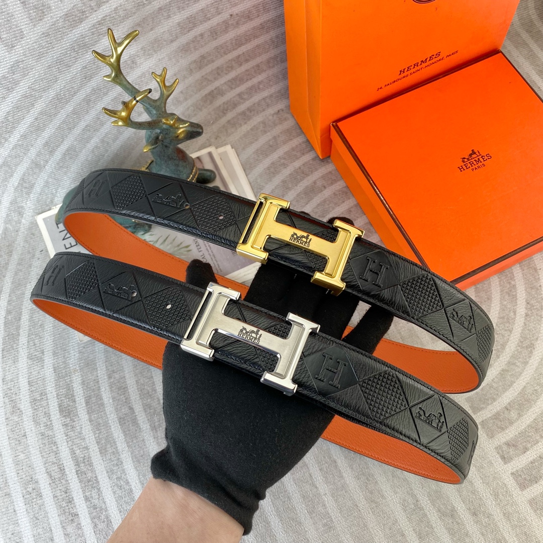 爱马仕💕 特种皮腰带系列 ，原厂五金精品不锈钢扣，手感柔软舒适 宽3.8CM。