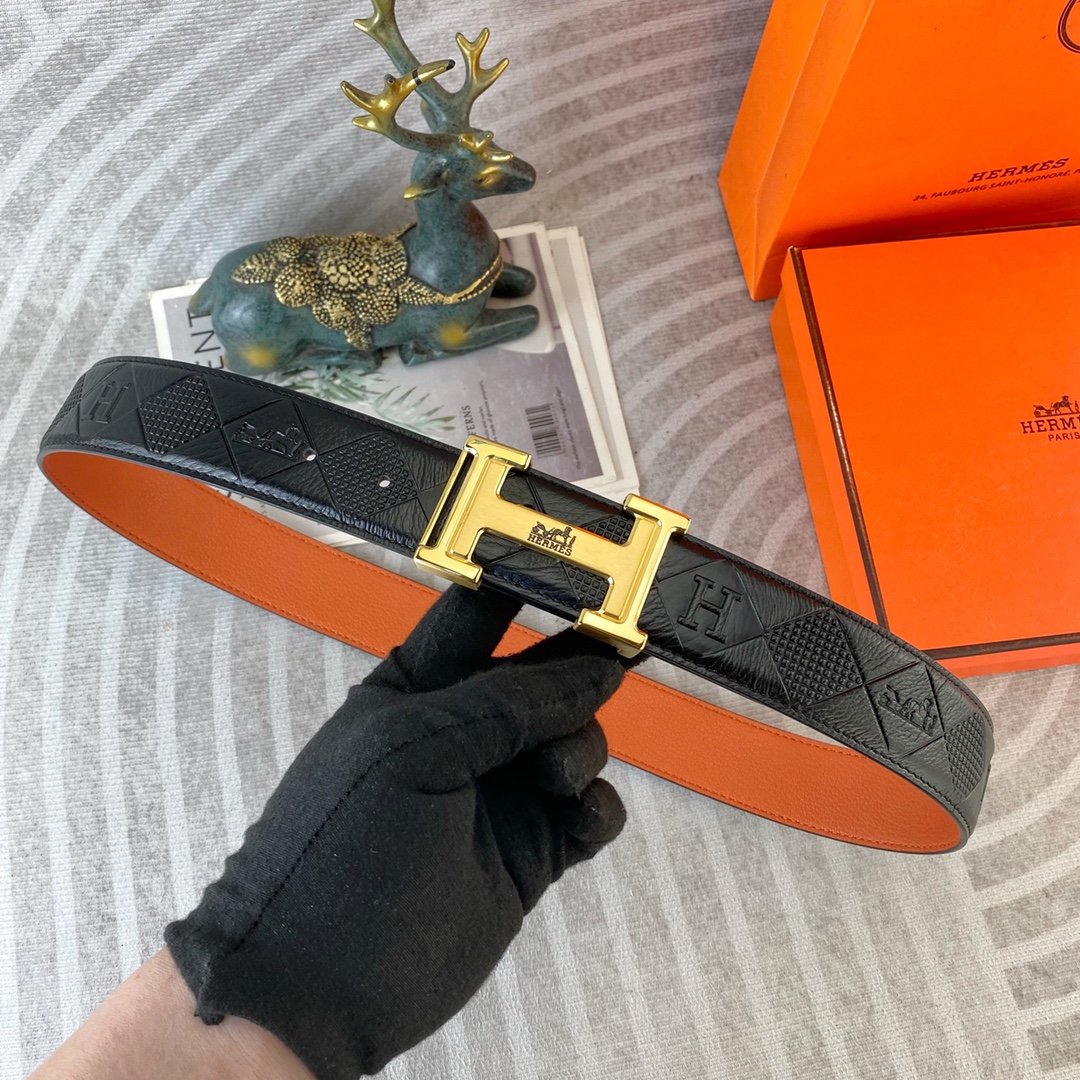 爱马仕💕 特种皮腰带系列 ，原厂五金精品不锈钢扣，手感柔软舒适 宽3.8CM。