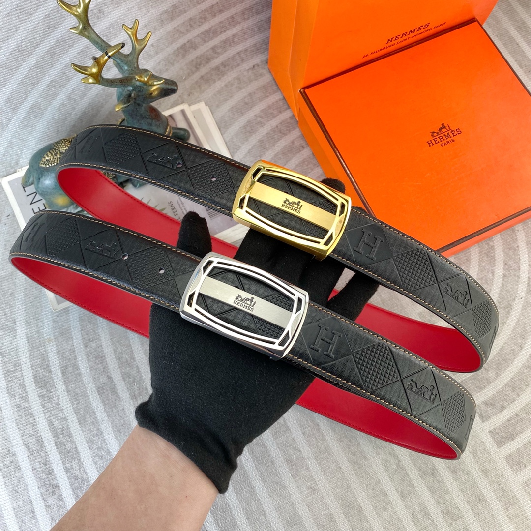 爱马仕💕 特种皮腰带系列 ，原厂五金精品不锈钢扣，手感柔软舒适 宽3.8CM。