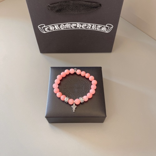 Chrome Hearts Retro Pink Beaded Bracelet Valentine's Day Gift for Her 1 Chrome Hearts Retro Pink Beaded Bracelet Valentine’s Day Gift for Her