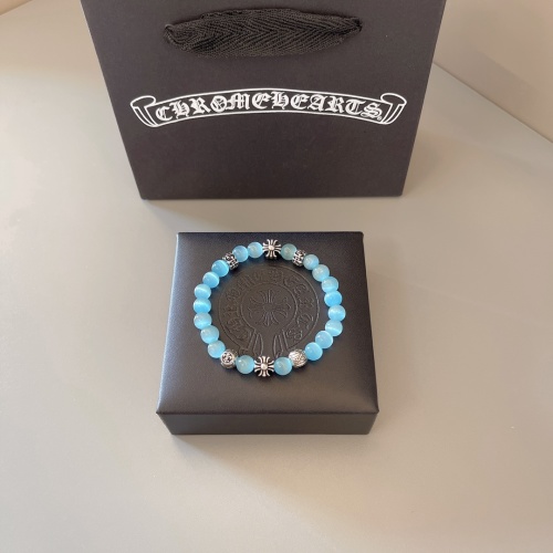 Pulsera Retro Chrome Hearts con Cuentas Azules - Estilo y Elegancia 16 Pulsera Retro Chrome Hearts con Cuentas Azules – Estilo y Elegancia
