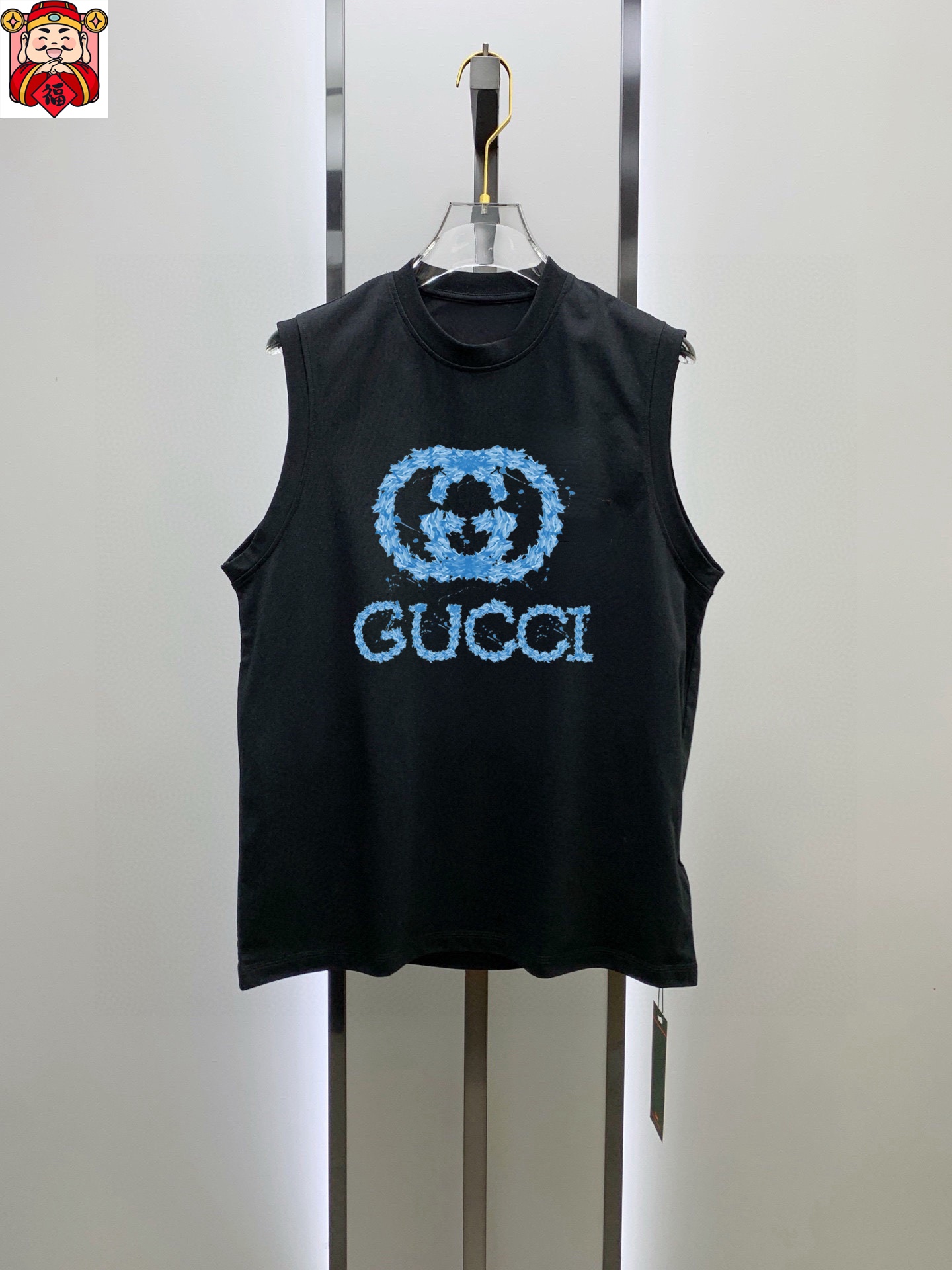 Gucci 品牌【GUCCI 古奇】2025夏季新品背心T袖 简约款式 任何人都可以轻松驾驶 进口定制丝光棉面料 手软舒适有型 吸汗透气