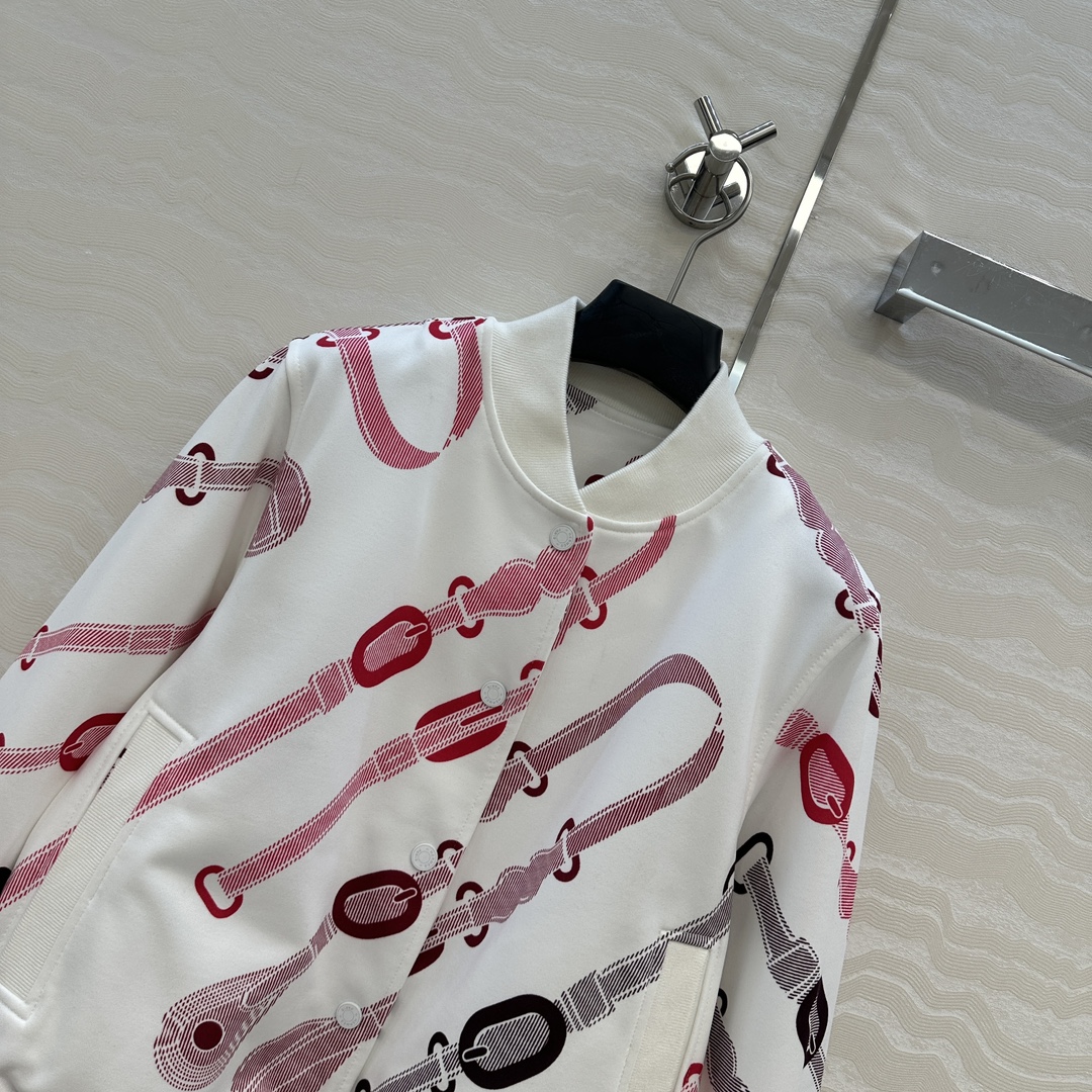 独家首发❤️原单品质H运动套装！Coachinng Remix系列印花泽西棉夹克外套！减龄运动少女棒球夹