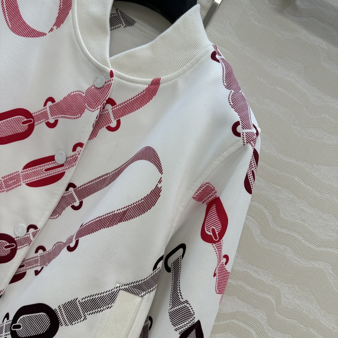 独家首发❤️原单品质H运动套装！Coachinng Remix系列印花泽西棉夹克外套！减龄运动少女棒球夹