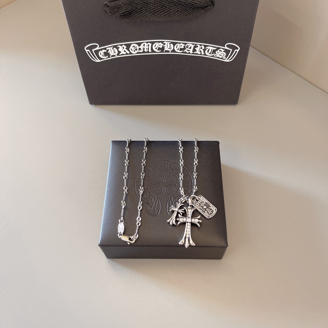 NO:557972,Gift for Valentine's Day and Qixi Festival. So handsome. The latest Chrome Hearts. No explosions. Factory direct sales. Original one-to-one reproduction. Chrome Hearts Necklace, fine jewelry, chrome hearts, necklace.19860909情人节七夕之礼 太帅爆了最新款克罗心 不爆不发 厂家直销 原版一比一复刻 克罗心项链,饰品精品,chrome hearts,necklace,Jewelry