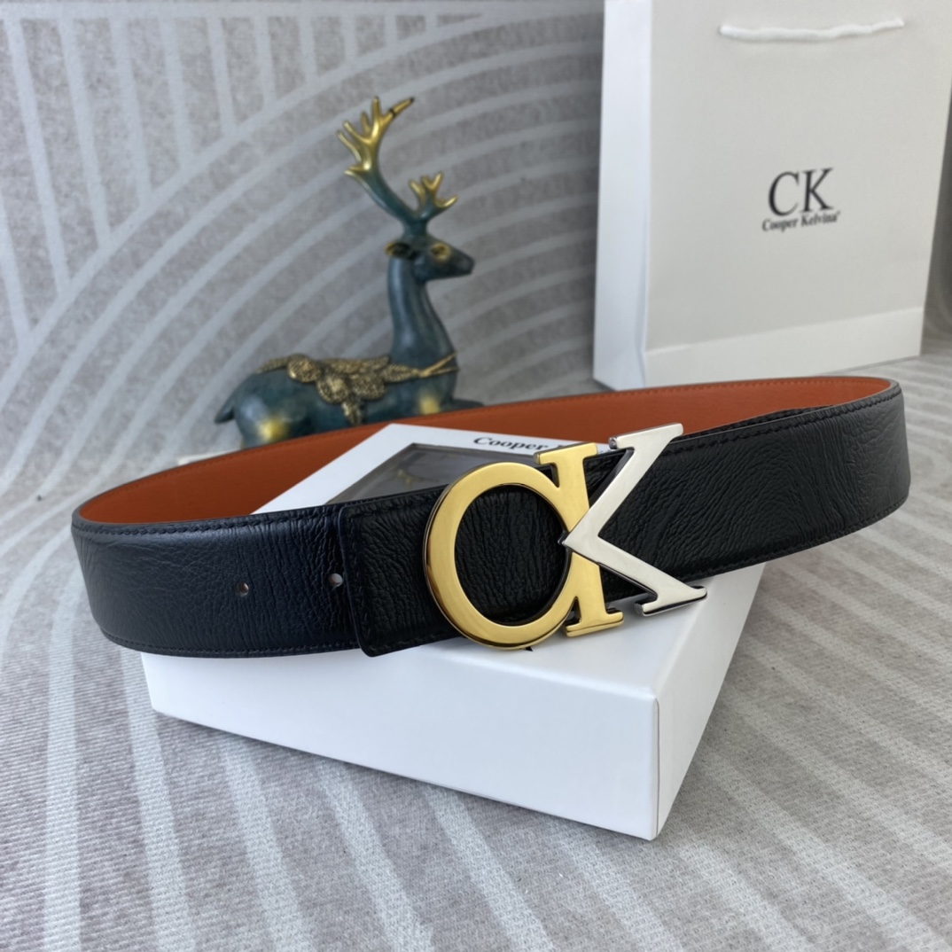CK 💕 特种皮腰带系列 ，原厂五金精品不锈钢扣，手感柔软舒适 宽3.8CM。
