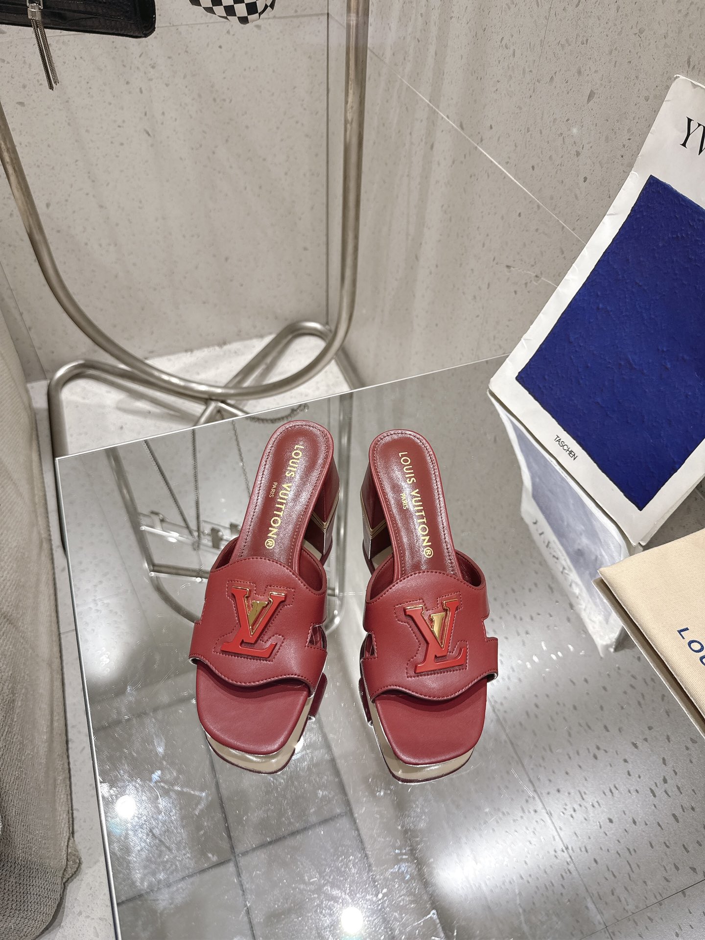 Louis Vuitton Capri Red Leather Sandals - Luxury Women's Footwear