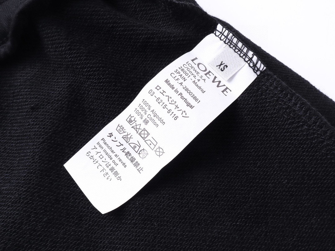 罗意威/Loewe 夏季新款 皮标logo休闲短裤 黑色