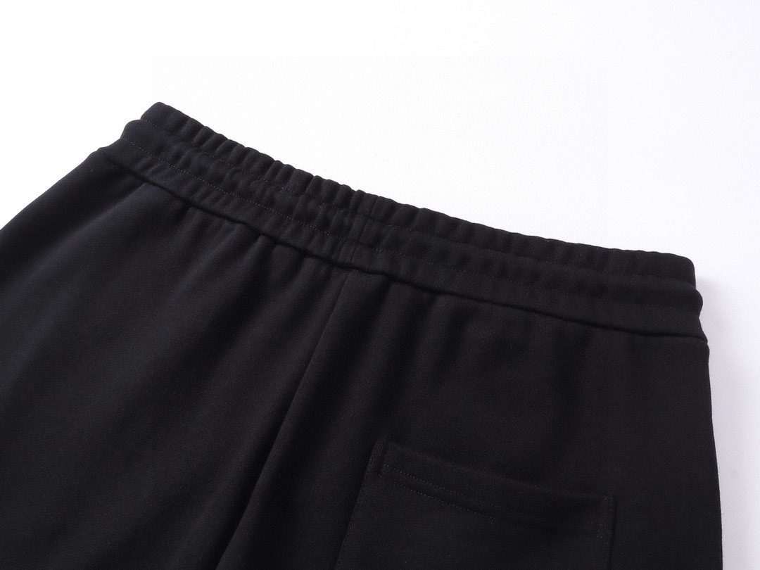 罗意威/Loewe 夏季新款 皮标logo休闲短裤 黑色