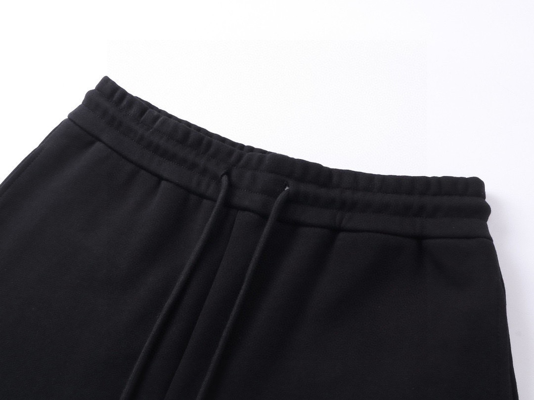 罗意威/Loewe 夏季新款 皮标logo休闲短裤 黑色