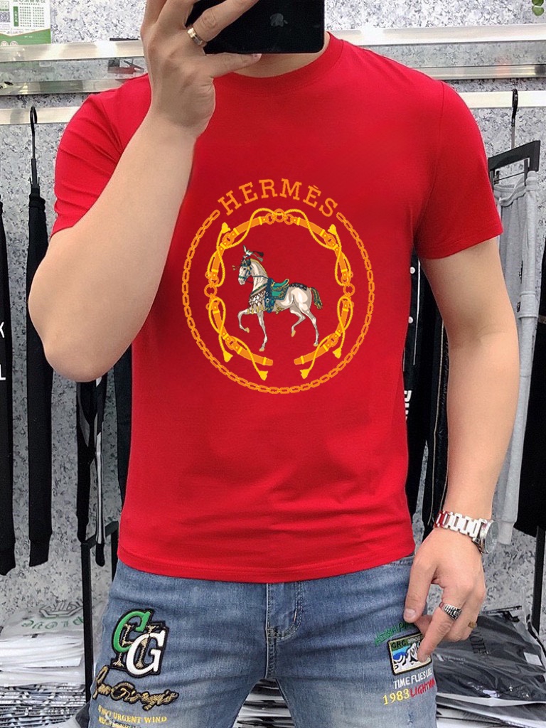 Hermès 品牌【HERMES 爱马仕】(胖子福音) 男士休闲短袖T恤 2025春夏新品