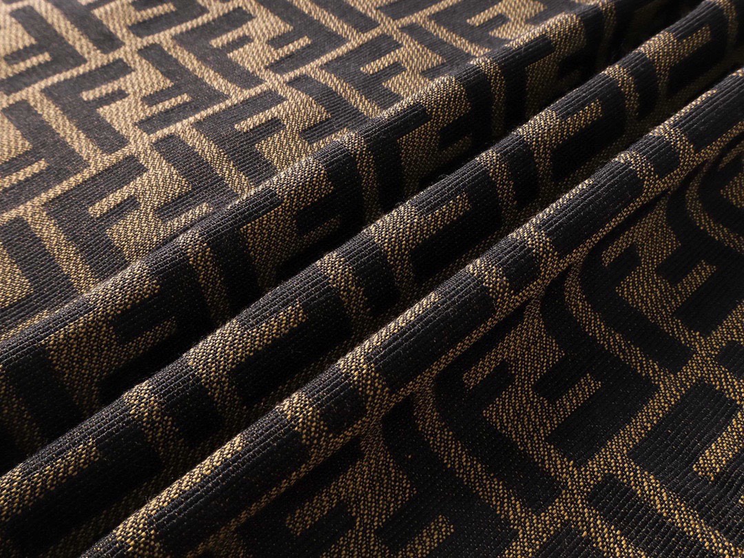 芬迪/Fendi 夏季新款 提花字母休闲牛仔短裤 卡其