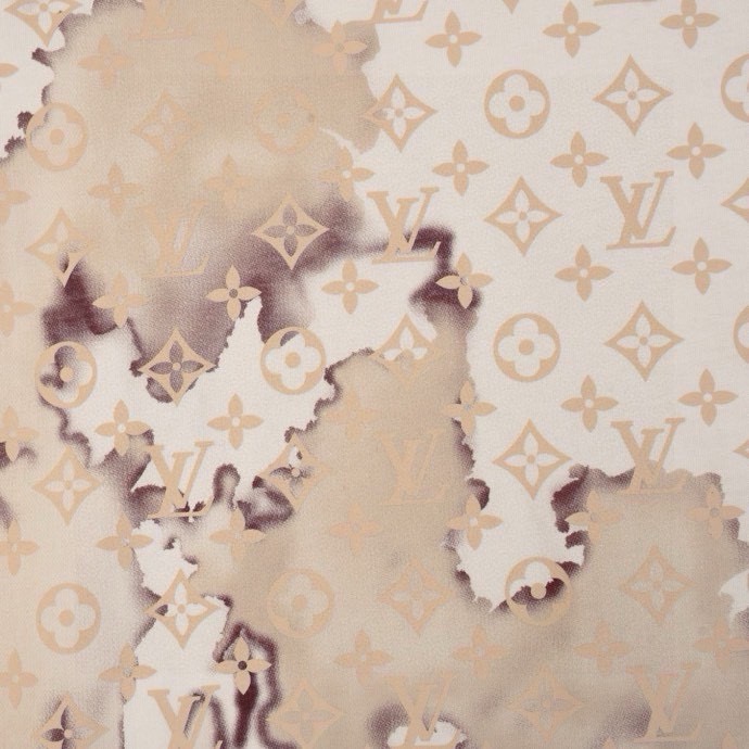 路易威登/Louis Vuitton 春夏新款 火烧云满印老花字母圆领短袖T恤 杏色/黑色-Chinese UA Cheap High Quatity Brand Clothes Bags handbags Sneakers wholesale wholesaler seller from China Factory suppliers Fashion Clothing Shoes best Quality Beautiful Price 路易威登/Louis Vuitton 春夏新款 火烧云满印老花字母圆领短袖T恤 杏色/黑色