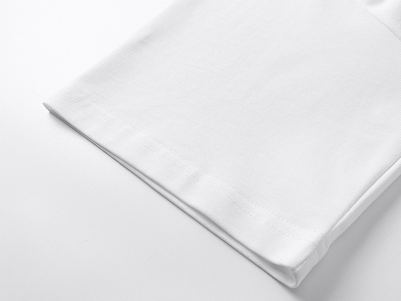 古驰/Gucci 夏季新品 重影腰带字母印花圆领短袖T恤 黑色/白色