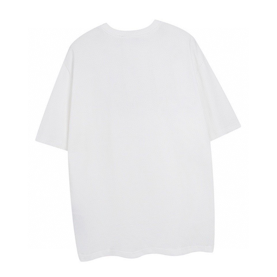 古驰/Gucci 夏季新品 重影腰带字母印花圆领短袖T恤 黑色/白色