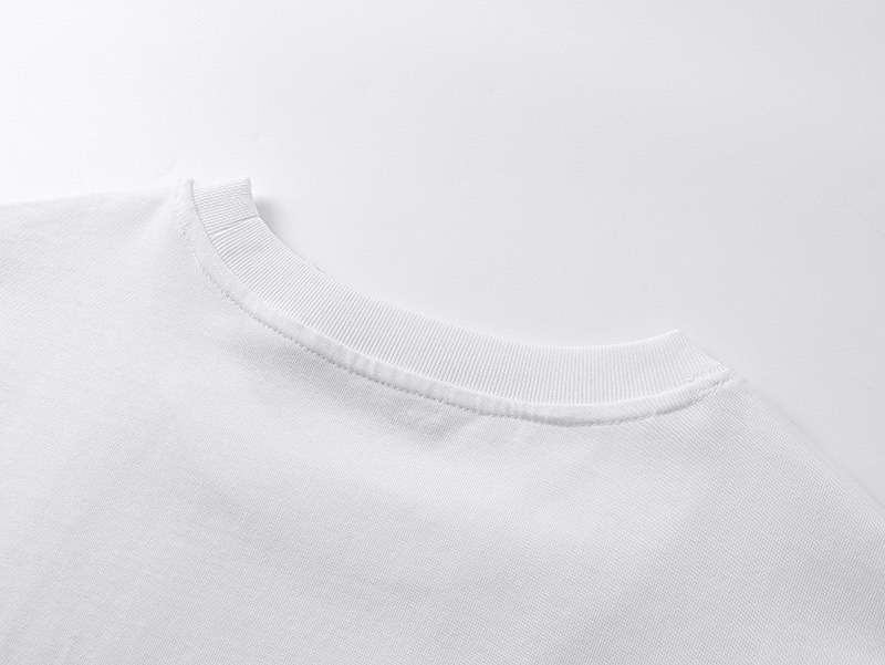 古驰/Gucci 夏季新品 重影腰带字母印花圆领短袖T恤 黑色/白色