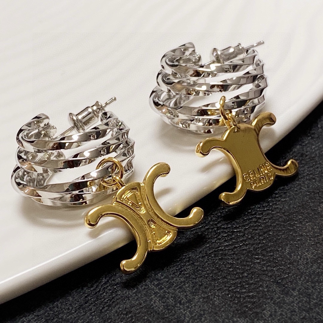 Elegantes Aretes Celine Vintage con Diseño Distintivo para Mujer Moderna 7 i1752847126 2277 5