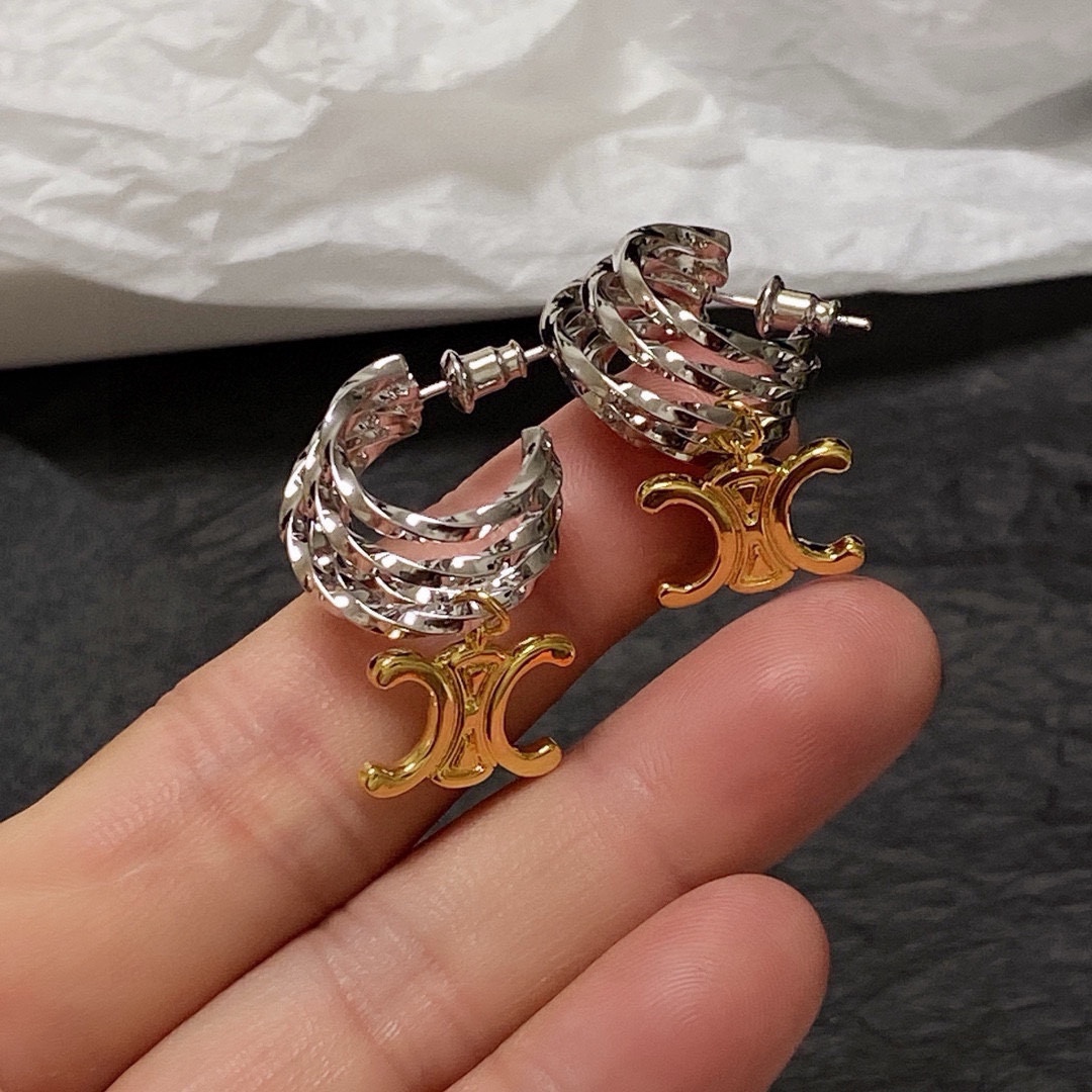 Elegantes Aretes Celine Vintage con Diseño Distintivo para Mujer Moderna 10 i1752847126 4794 8