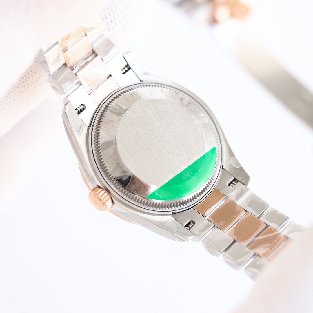 “Women’s White Diamond Rolex Watch with Swiss Movement and Colorful Design” - 图片 9