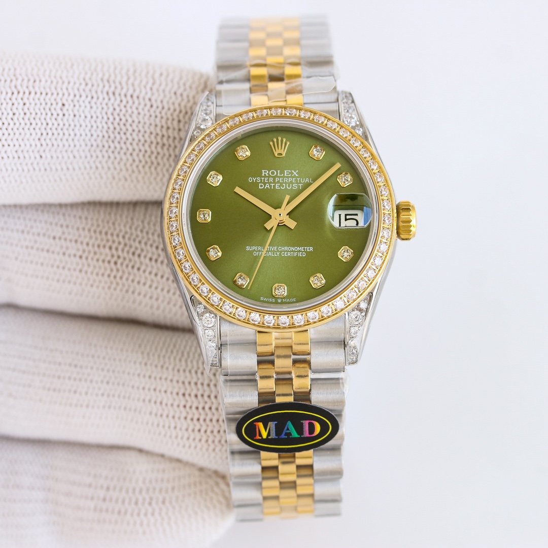 Luxury White Drilling 3680 Colour Diamond Watch Review – MADPARIS Log 31mm. - 图片 5