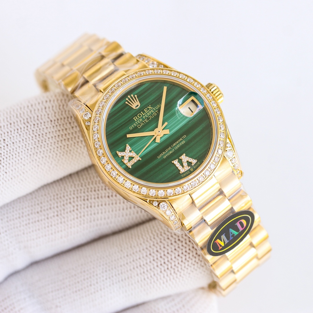 Luxury White Drilling 3680 Colour Diamond Watch Review – MADPARIS Log 31mm. - 图片 2