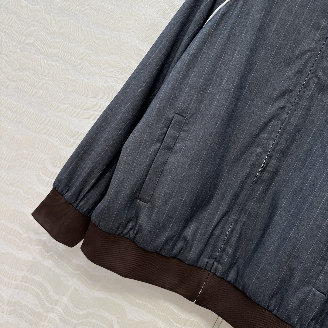 独家首发❤️原单品质miu系少女穿搭！知性分子学院风落肩夹克外套！撞色罗纹领拼接设计甜酷兼备减龄穿搭。高