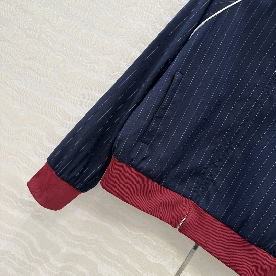 独家首发❤️原单品质miu系少女穿搭！知性分子学院风落肩短款夹克外套！撞色罗纹领拼接设计甜酷兼备减龄穿搭