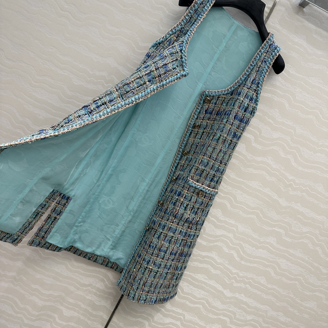 独家首发🍓高端原单品质coco25a最佳名媛风气质连衣裙外套两穿设计马甲。100%真丝提花里衬。高级定制