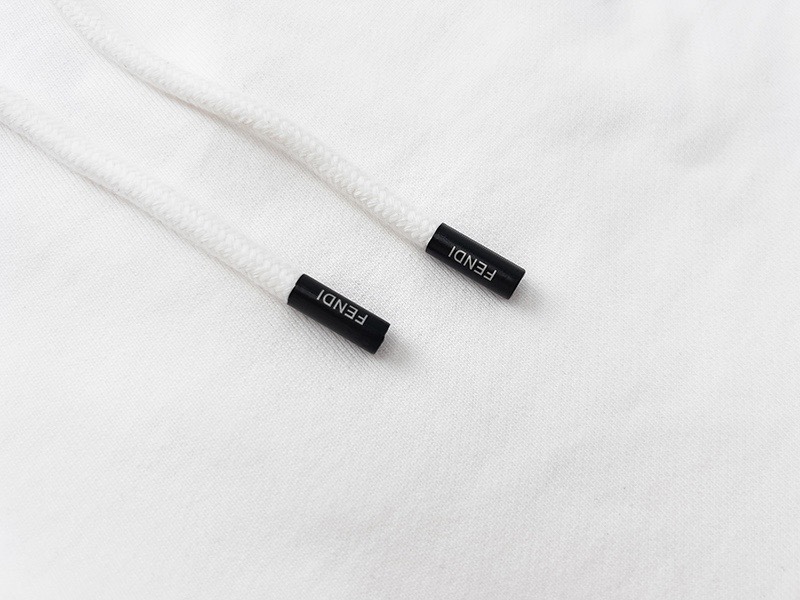 芬迪/Fendi 夏季新款 斜纹拼接双F满印休闲短裤黑色/白色