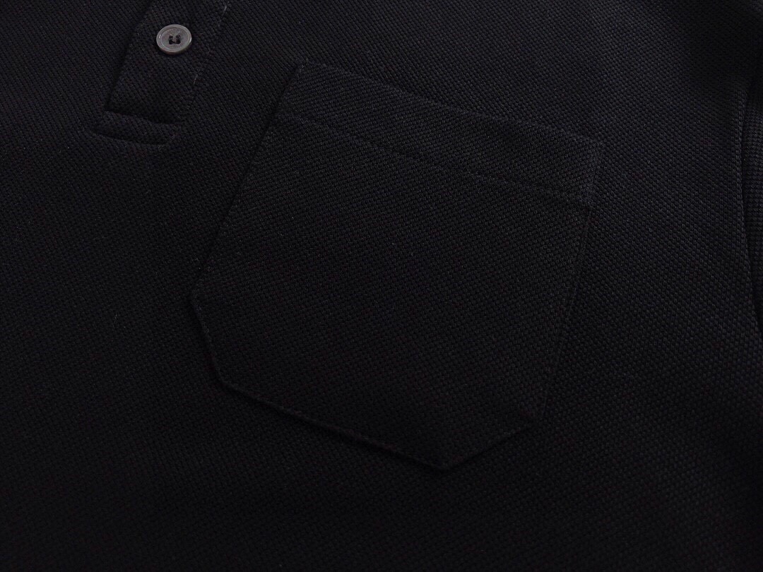 古驰/Gucci 夏季新款 翻领双G刺绣短袖polo衫黑色