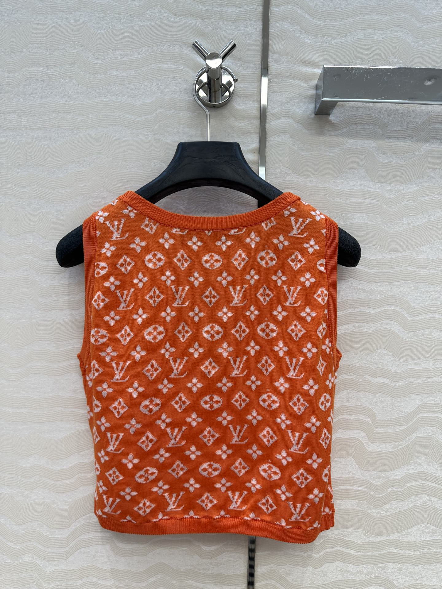 独家首发❤️原单品质！25s春夏 度假新品针织抹胸小背心，定制海军蓝MONOGRAM提花撞色。18针徳国