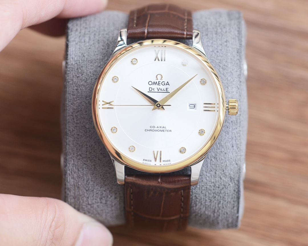 Omega De Ville Men's Automatic Watch with Leather Strap,41mm Diameter 5 i1752999403 4880 3