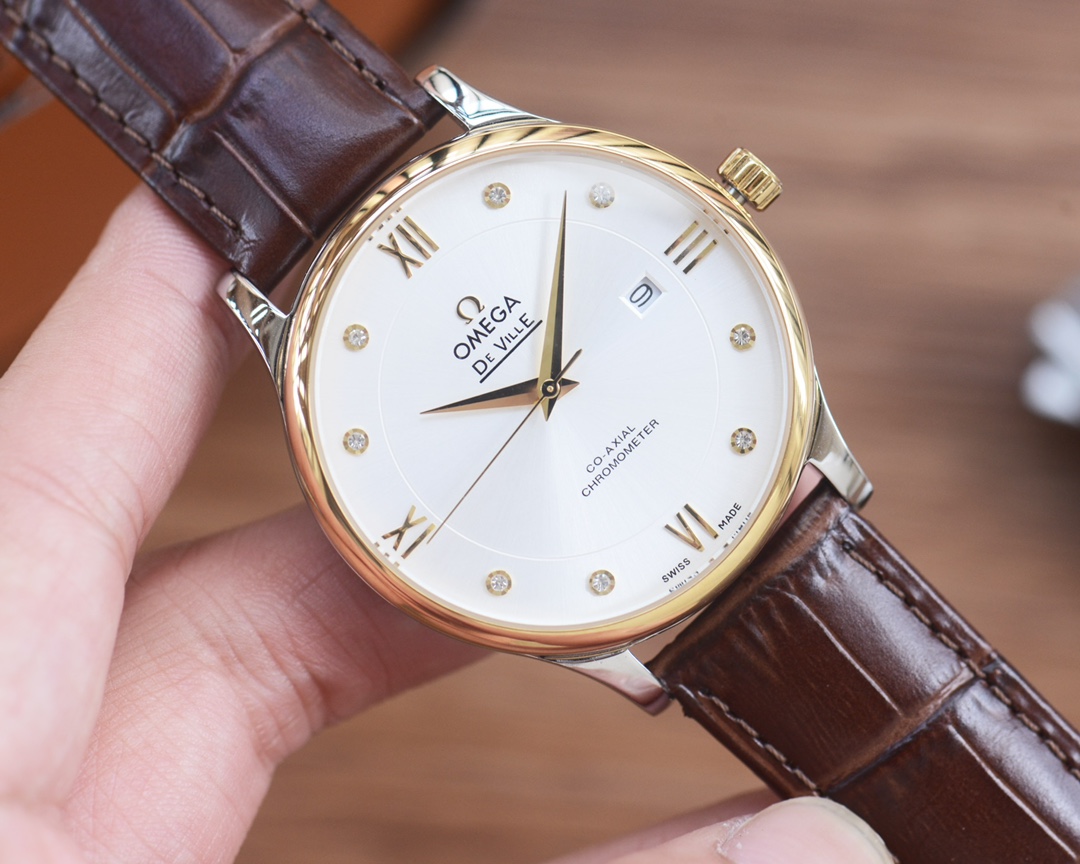 Omega De Ville Men's Automatic Watch with Leather Strap,41mm Diameter 6 i1752999403 5891 4