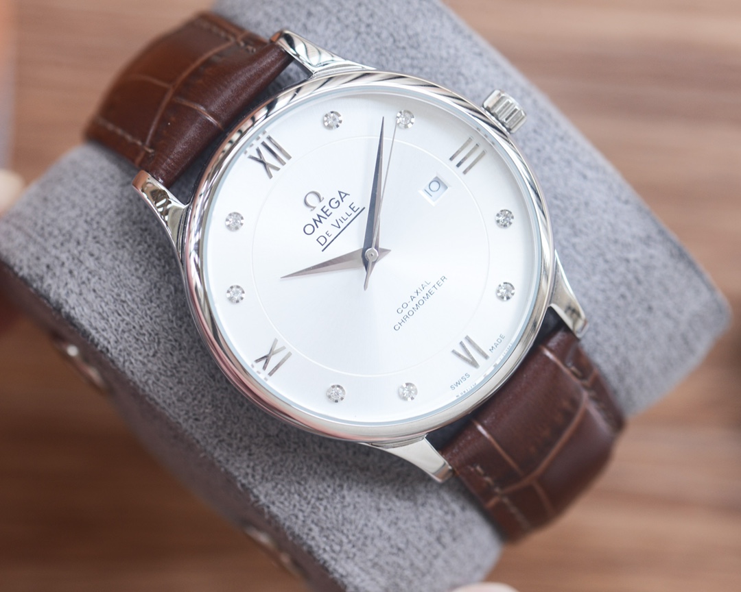 Omega De Ville Men's Automatic Watch with Leather Strap,41mm Diameter 9 i1752999403 5971 7
