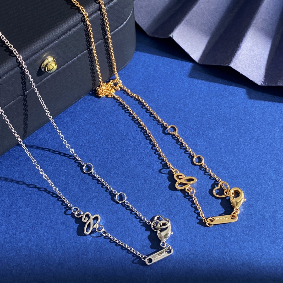  XB94 65 68
萧邦ChoPard时尚ins百搭圆形内镶钻灵动单钻几何吊坠项链 黄铜材质 2个色