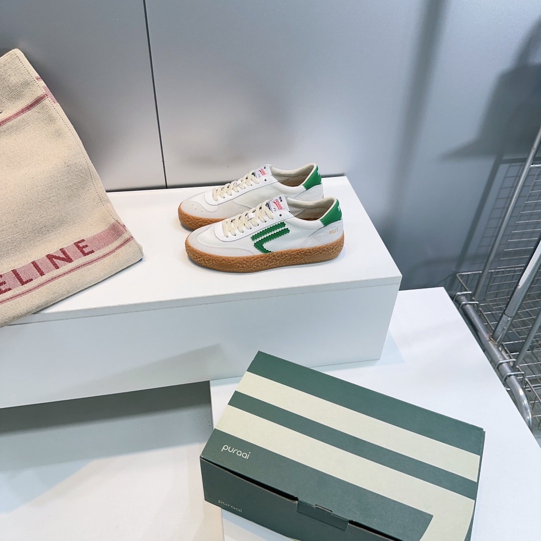 NO:437644,High quality!  Top quality Puraai Polly 25 autumn and winter new retro casual board shoes and sneakers!  A trendy brand focusing on environmentally friendly materials!  Soft leather breathable color-blocking casual shoes lightweight thick-soled casual shoes!  Upper is made of cowhide/cloth, inner foot padded sheepskin, original molded rubber outsole, size: 35-40 (40 custom made without return) with original packaging, casual shoes/sports shoes, sneakers, cowhide, sheepskin19860909高品质！顶级品质 Puraai Polly 25秋冬新款复古休闲板鞋运动鞋！主打环保材料的潮流品牌！软皮透气拼色休闲鞋轻便厚底休闲鞋！ 鞋面采用牛皮/布面 内里垫脚羊皮 原版开模橡胶大底 码数:35-40（40订做不退换） 配原版包装,休闲鞋/运动鞋,sneakers,cowhide,sheepskin,Women's Shoes