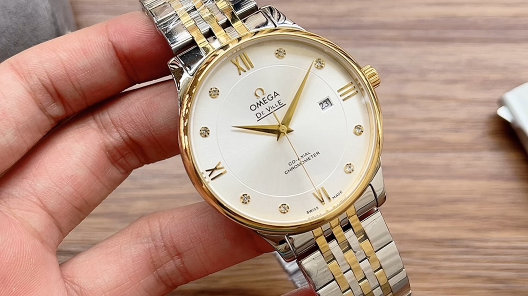 Omega De Ville Co-Axial Chronometer Diamond Two-Tone Men's Watch