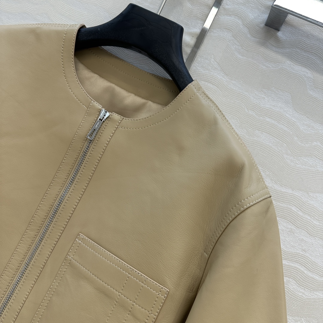 独家首发！高端原单❤️品质控衣橱必入！H顶级小羊皮，摩登复古短袖夹克小外套！顶级皮质超级细腻！极简主义立