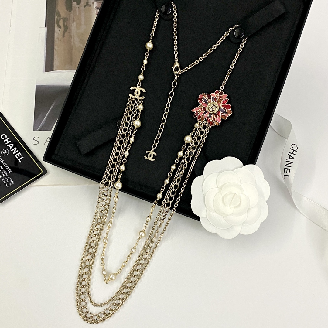 Chanel China Chic Flower Pearl Multi-Layer Necklace Sweater Chain 6 i1753070304 2114 5