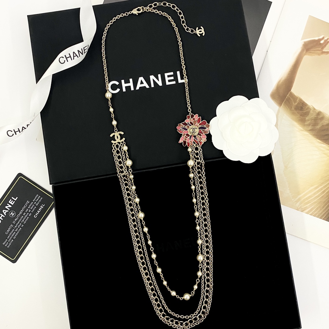 Chanel China Chic Flower Pearl Multi-Layer Necklace Sweater Chain 2 i1753070304 4698 1