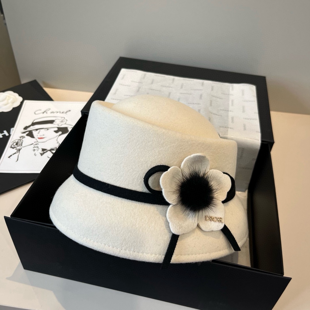 NO:358612,White Dior 2025 autumn and winter new wool pot hat, 100% wool fabric celebrity style, head circumference 57cm hat, straw hat, fisherman hat, baseball hat, hat, dior, espadrilles, hats白色 Dior2025秋冬新款羊毛盆帽,百分百羊毛面料名媛风,头围57cm帽子草帽渔夫帽棒球帽,帽子,dior,espadrilles,hats,hat