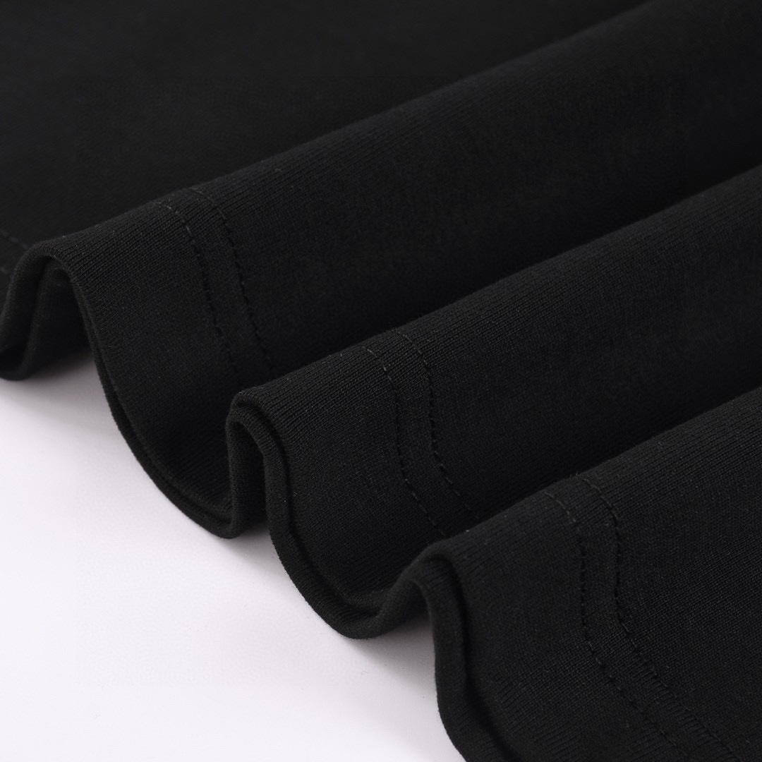 巴宝莉/Burberry 夏季新款 经典刺绣立体战马圆领短袖T恤 白色/黑色