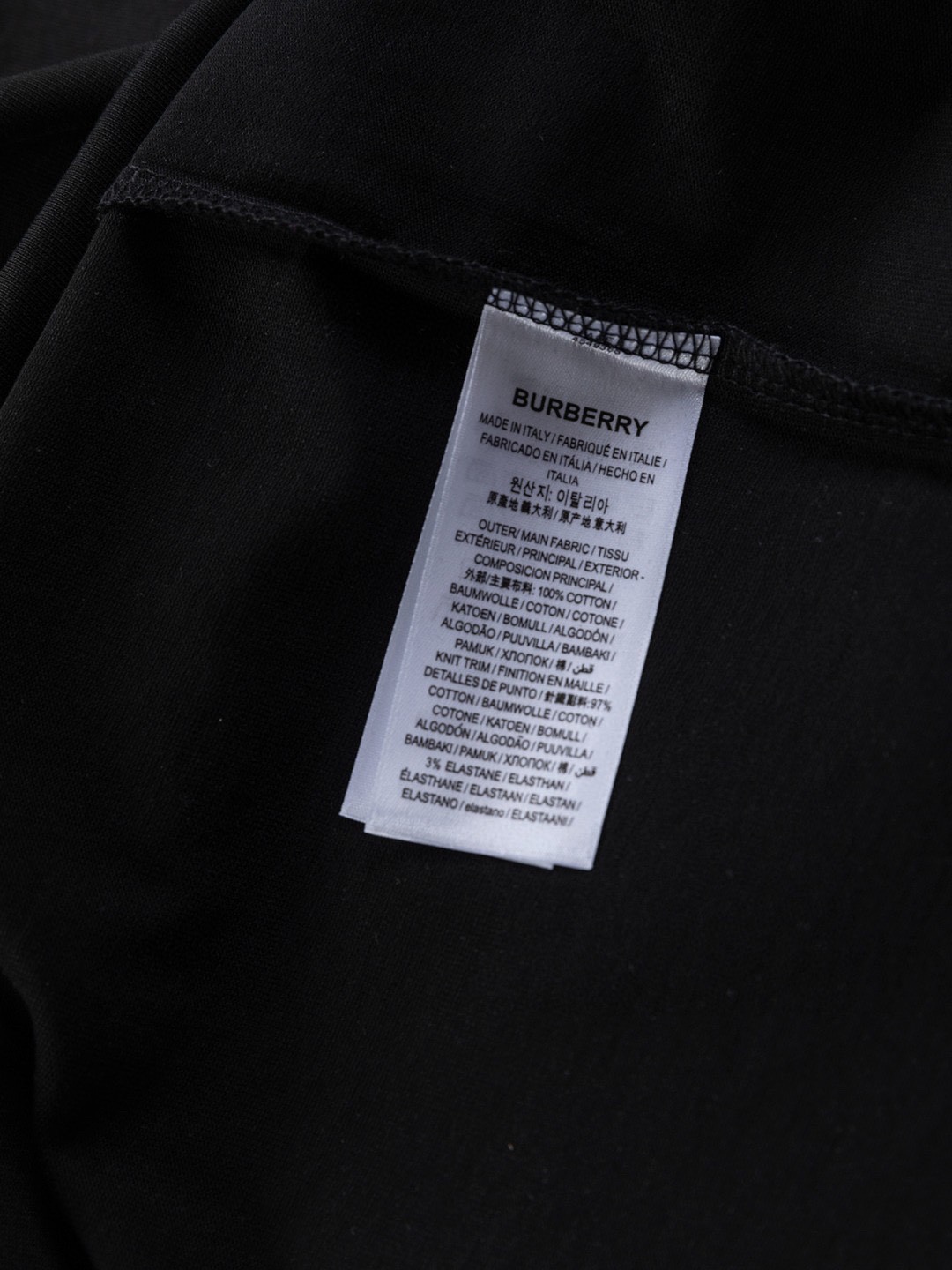 巴宝莉/Burberry 夏季新款 经典刺绣立体战马圆领短袖T恤 白色/黑色