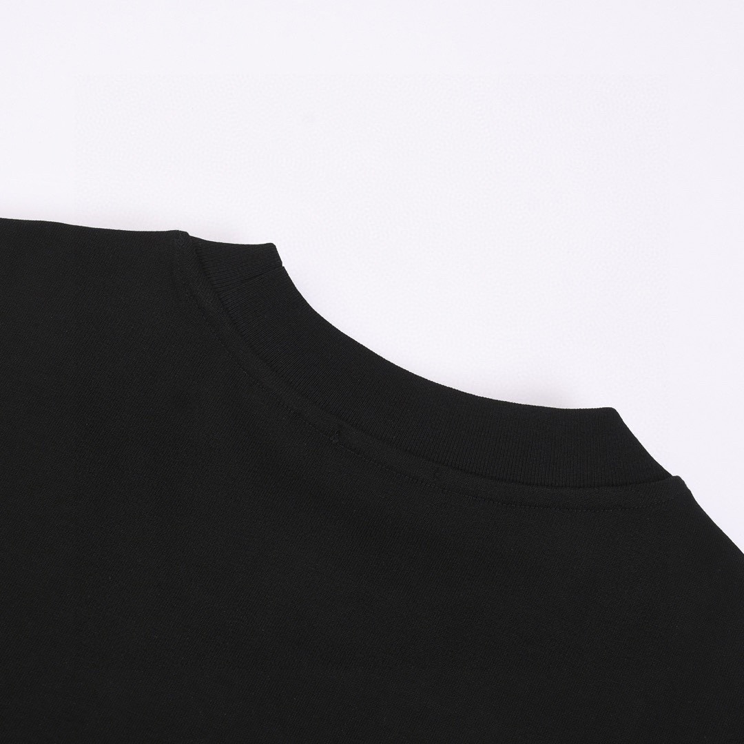 巴宝莉/Burberry 夏季新款 经典刺绣立体战马圆领短袖T恤 白色/黑色