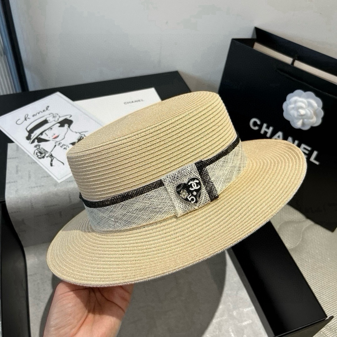 NO:358157,Chanel Chanel, top hat, shiny straw hat, head circumference 57cm hat, straw hat, fisherman hat, baseball hat, hat, chanel, chanel, espadrilles, hatsChanel香奈儿,平顶礼帽,麻纱草帽,头围57cm帽子草帽渔夫帽棒球帽,帽子,chanel,chanel,espadrilles,hats,hat