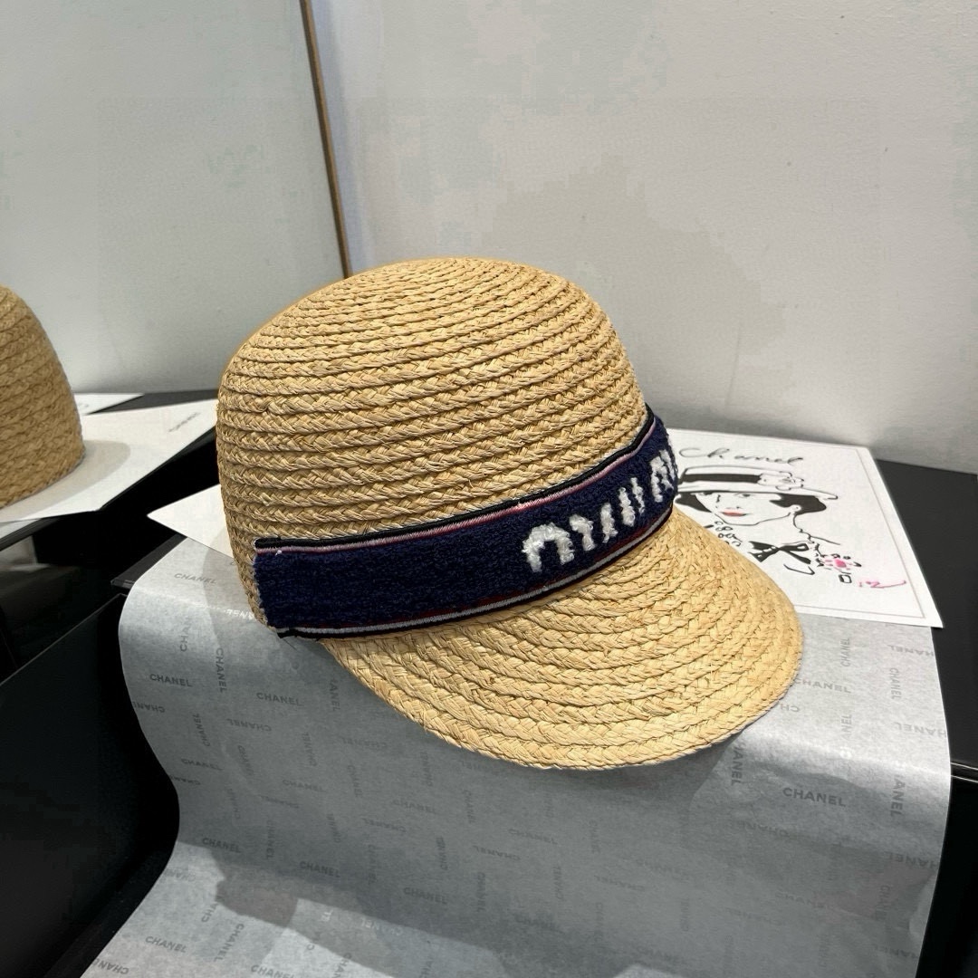 NO:358196,Miumiu Miu Rafi Knight's Hat, head circumference 57cm hat, straw hat, fisherman's hat, baseball hat, hat, miumiu, espadrilles, hatsmiumiu缪缪拉菲草骑士帽,头围57cm帽子草帽渔夫帽棒球帽,帽子,miumiu,espadrilles,hats,hat