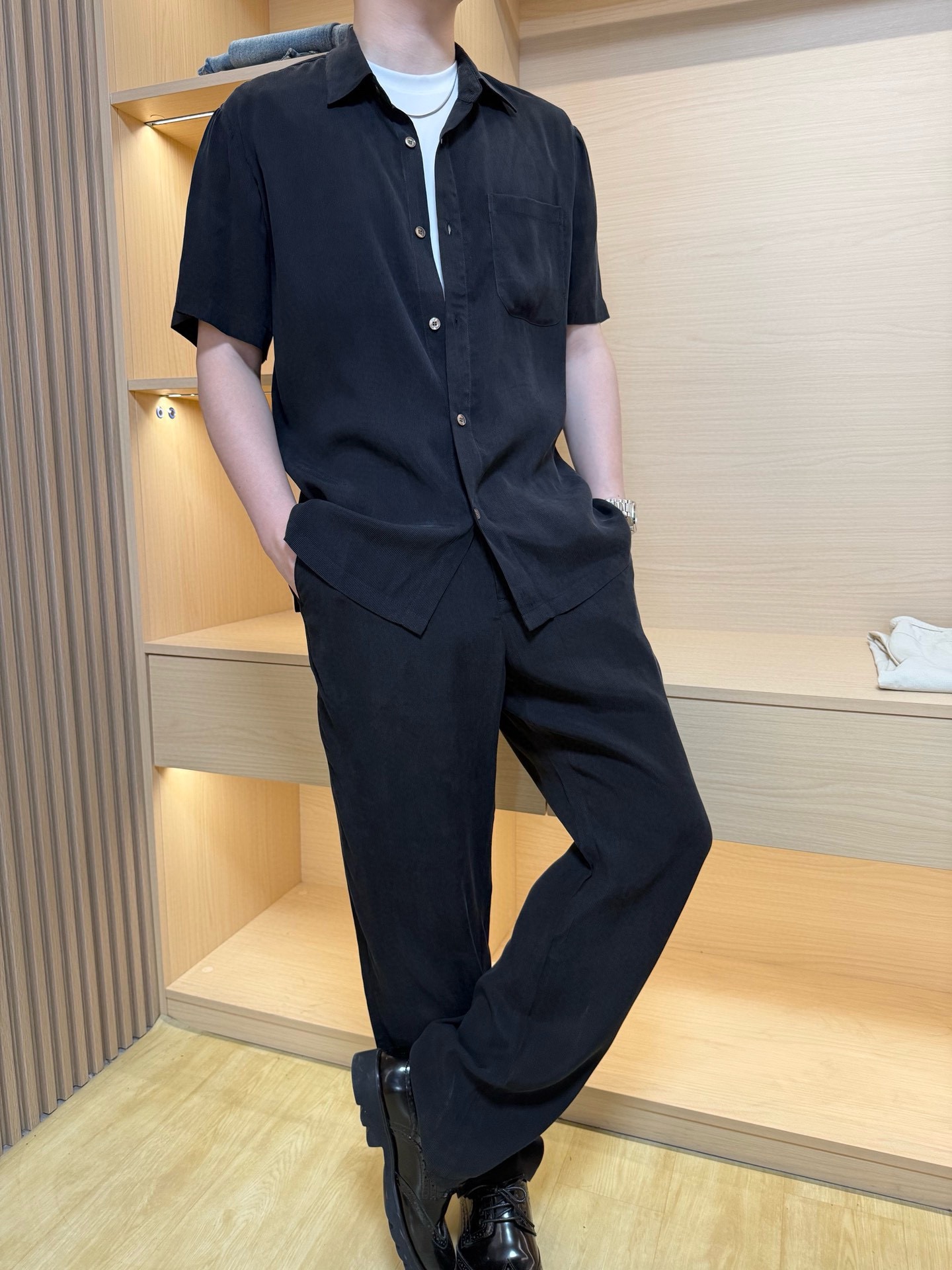 NO:466098,Zegna-2025 spring and summer new style, copper ammonia silk beaded ground pattern, light upper body, drooping and anti-wrinkle, and ultimate comfort. Number 48-56 (with Hong Kong Lane Crawford gift box packaging), zegna, alexander wang19860909杰尼亚-2025春夏新款,铜氨丝珠地纹,上身轻盈,垂顺抗皱,极致舒适.码数48-56（配香港连卡佛礼盒包装）,,zegna,alexander wang,Men's clothing