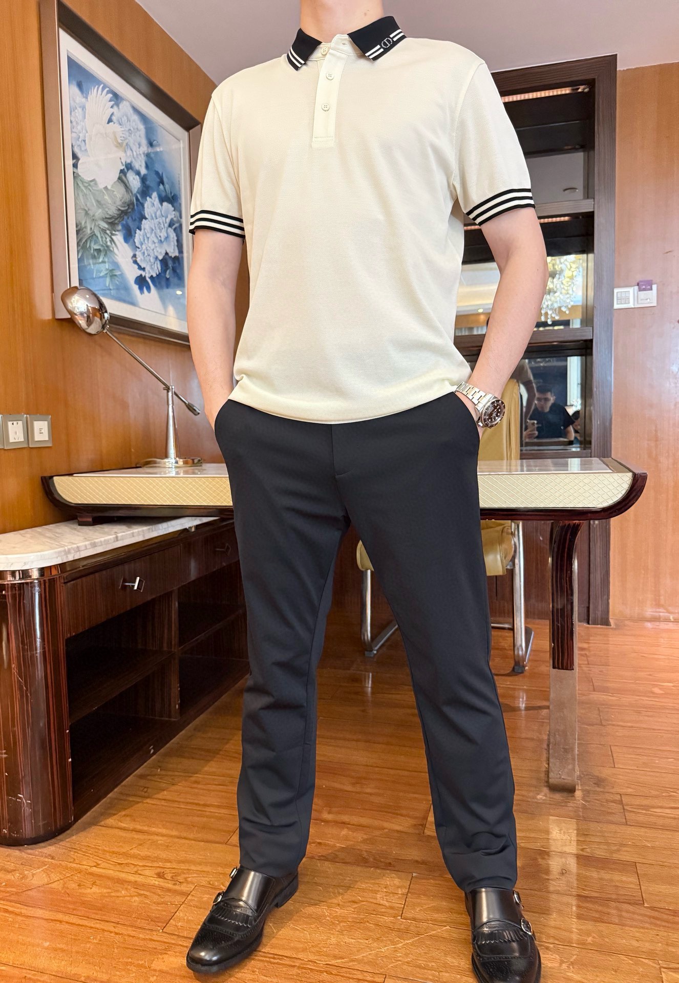 NO:466175,Dior-2025 counter latest hot-selling Polo, London counter hot-selling items!  Selected Italian imported bead flooring fabrics with the latest designs, the brand logo on the collar shows taste, business and casual boutique. Size: 48-56 (model 173/130 wears 48 sizes, with Hong Kong Lane Crawford gift box packaging), dior, alexander wang19860909迪奥-2025专柜最新爆款Polo出货 伦敦专柜热销单品！精选意大利进口珠地棉面料搭配最新的设计,领子上品牌logo标志彰显品味 商务休闲精品.尺码:48-56（模特173/130穿48码,配香港连卡佛礼盒包装）,,dior,alexander wang,Men's clothing