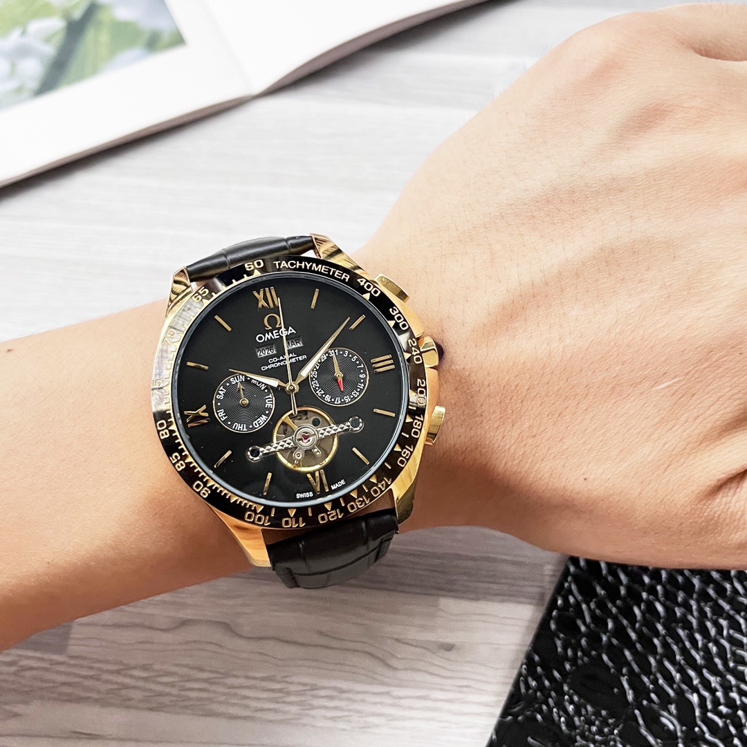 NO:339288,Unified, complex timepiece, luxurious and atmospheric, classic new products, shockingly launched [Latest] Omega, multi-functional boutique, large flywheel design [Type] boutique men's watch [Watch strap] real cowhide strap [Movement] high-end fully automatic mechanical movement [Mirror] mineral reinforced glass (more high definition) Elegant taste, vast and atmospheric, ingenious, wrist treasure, dimensions, diameters, thicknesses, 12.5mm, and hot sale!  Welcome to reprint!  ,,cowhide19860909统一 复杂时计 奢华大气 经典新品 震撼上市【最新】欧米加 多功能精品 大飞轮设计【类型】精品男士腕表【表带】真牛皮表带【机芯】高端全自动机械机芯【镜面】矿物质强化玻璃（更高清） 品味高雅 浩瀚大气 匠心独运 腕间瑰宝 尺寸直径42mm厚12.5mm热卖上市！欢迎转载！,,cowhide,Watch